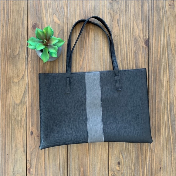 Vince Camuto Handbags - Vince Camuto | Vegan Leather Black and Grey Tote